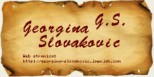 Georgina Slovaković vizit kartica